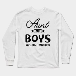 Aunt of boys #numbers Long Sleeve T-Shirt